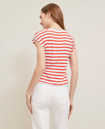 Striped Tie Waist Tee