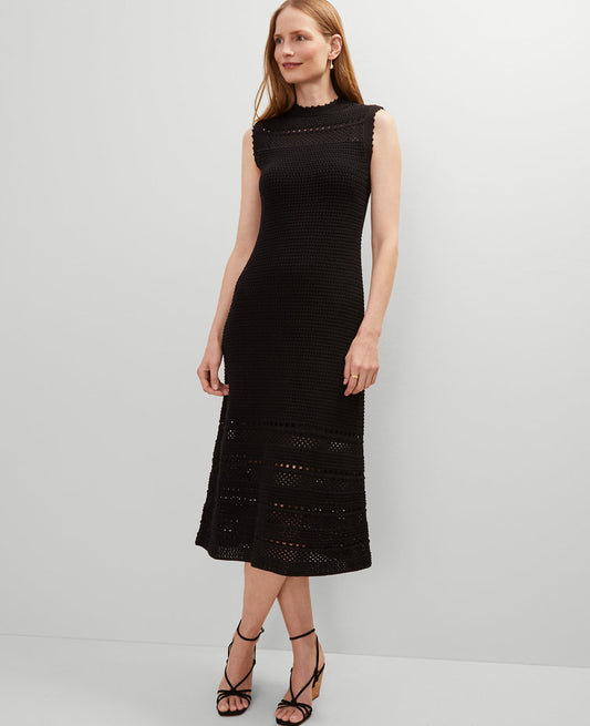 Petite Crochet Midi Dress