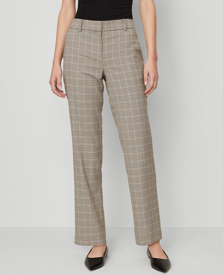 The Petite Straight Pant in Plaid