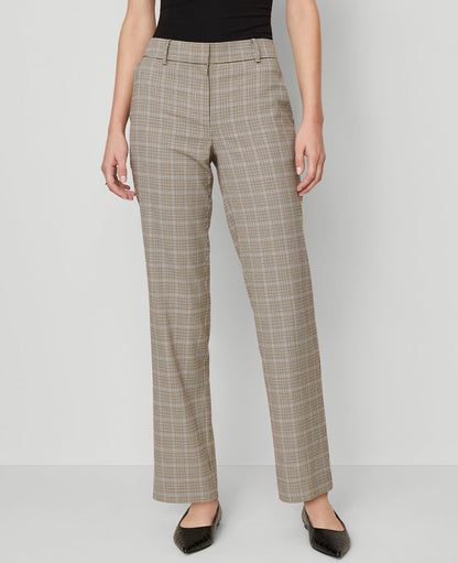The Petite Straight Pant in Plaid