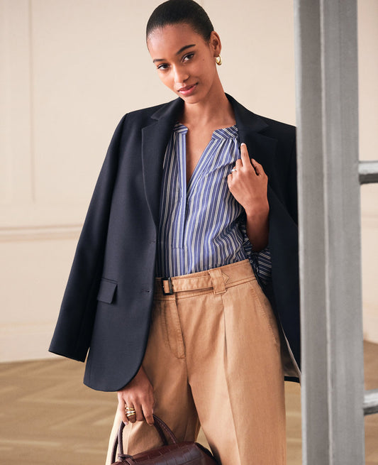 The Petite Oversized Cutaway Blazer