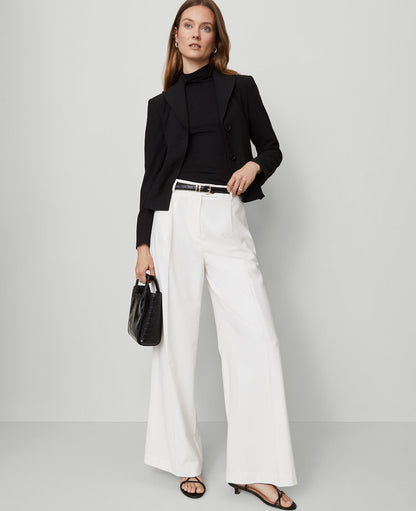 The Petite Shorter Two Button Blazer in Bi-Stretch