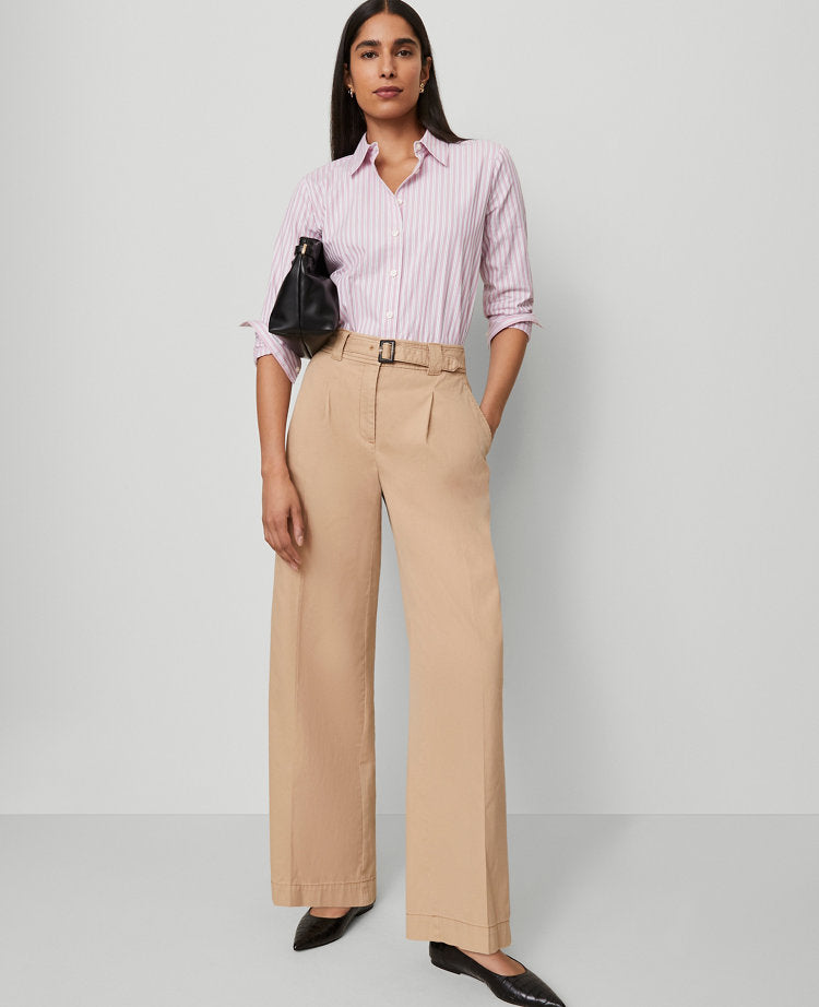 The Petite Belted Wide-Leg Pant