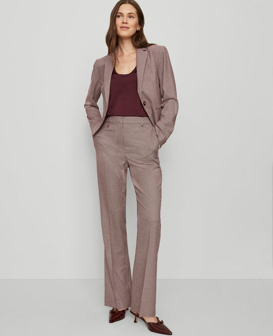 The Petite Slim Flare Trouser Pant in Houndstooth