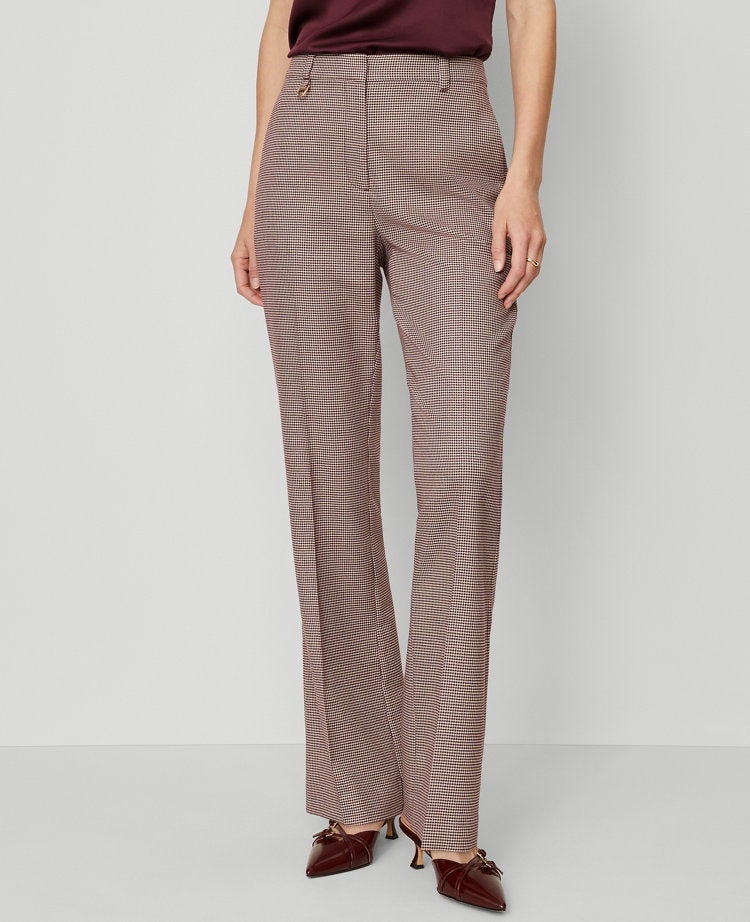 The Petite Slim Flare Trouser Pant in Houndstooth