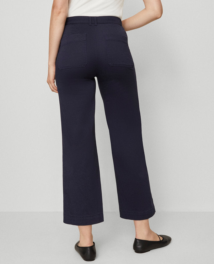 Petite Weekend Collection Sateen Patch Pocket Pant