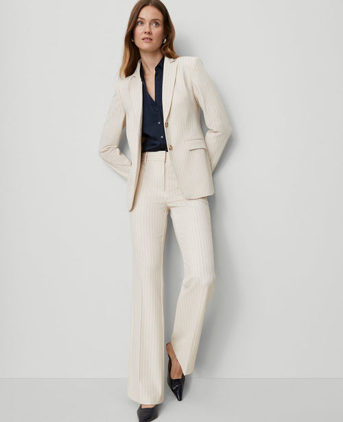 The Petite Flare Trouser Pant in Pinstripe