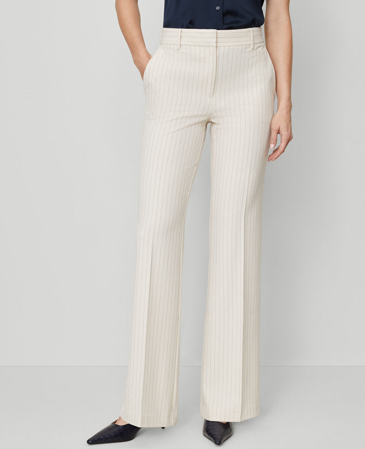 The Petite Flare Trouser Pant in Pinstripe