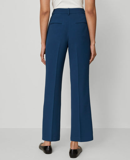 The Petite Flare Ankle Pant in Fluid Crepe - Curvy Fit