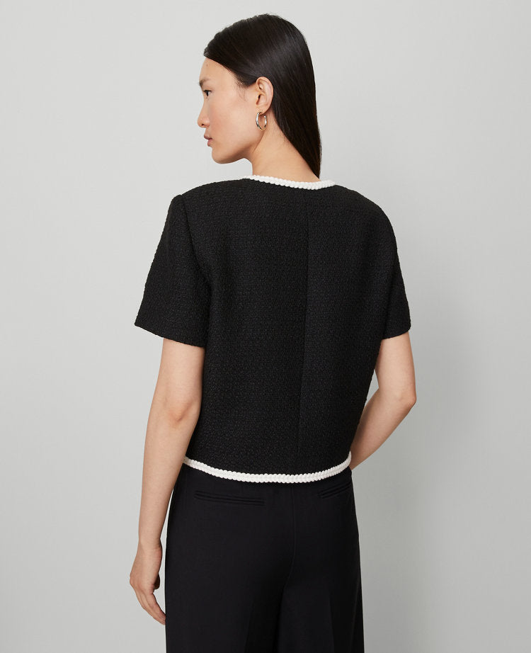 Petite Tweed Trim Jacket