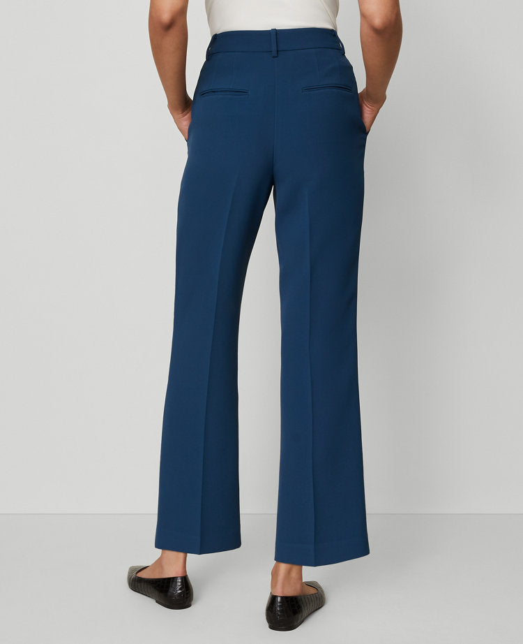 The Petite Flare Ankle Pant in Fluid Crepe