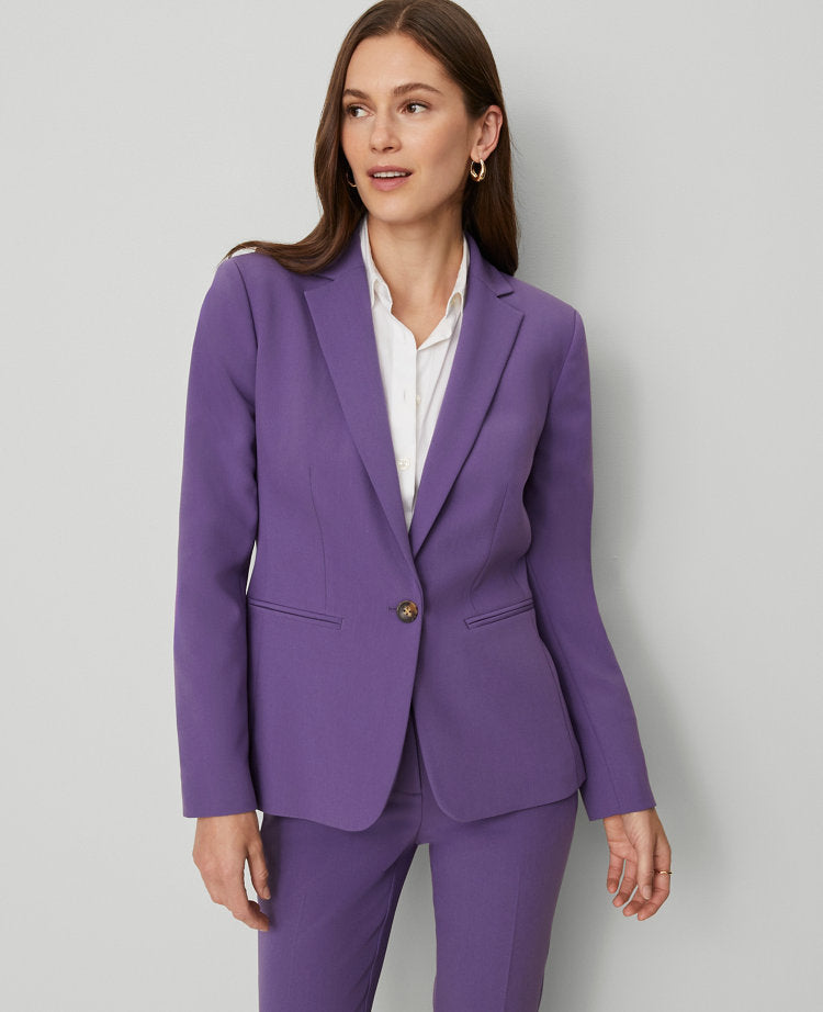 The Petite Hutton Blazer in Doubleweave