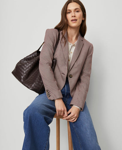 The Petite Newbury Blazer in Houndstooth
