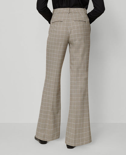 The Petite Flare Trouser Pant in Plaid