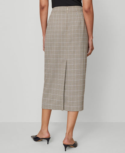 The Petite Clean Pencil Skirt in Plaid