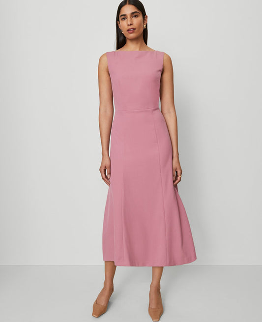 The Petite Boatneck Flare Dress
