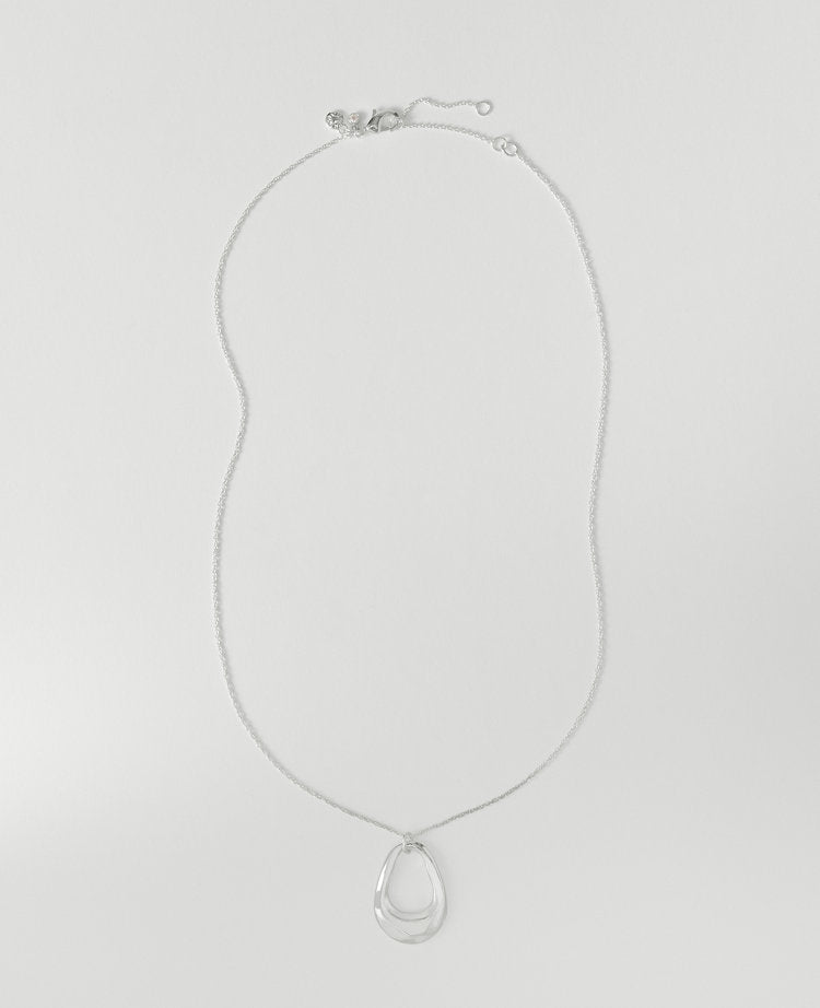 Open Oval Pendant Necklace