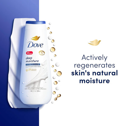 Dove Body Wash with Pump Deep Moisture For Dry Skin Moisturizing Skin Cleanser with 24hr Renewing MicroMoisture Nourishes The Driest Skin 30.6 oz