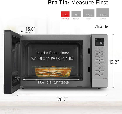 Panasonic Microwave Oven NN-SN686S Stainless Steel Countertop/Built-In with Inverter Technology and Genius Sensor, 1.2 Cubic Foot, 1200W