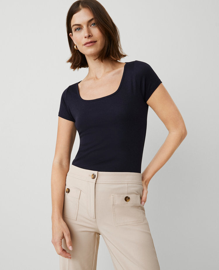 Petite Square Neck Tee