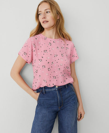 Floral Mixed Media Tee