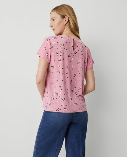 Floral Mixed Media Tee