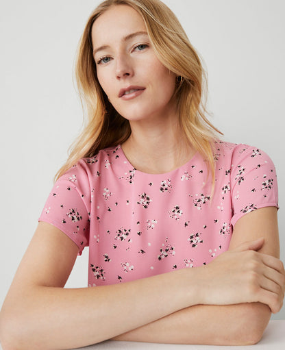 Floral Mixed Media Tee