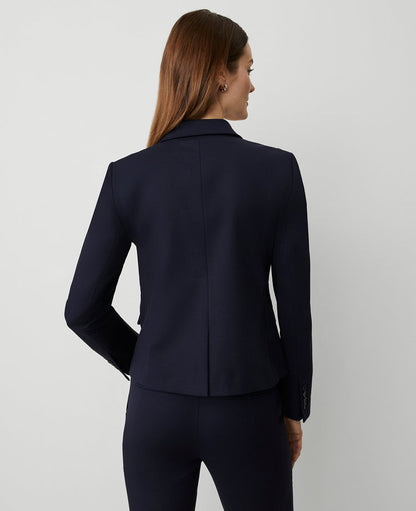 The One-Button Blazer in Stretch Cotton