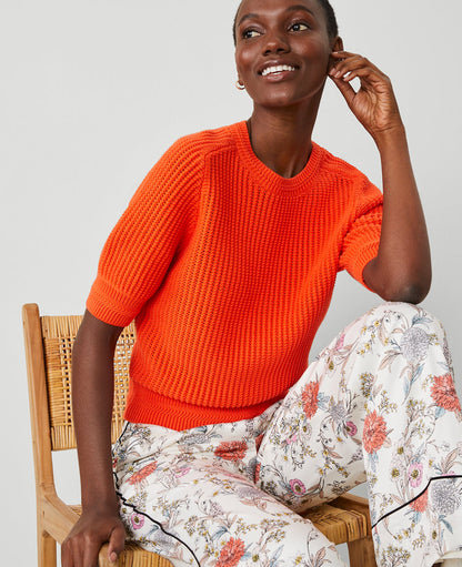 Open Stitch Wedge Sweater