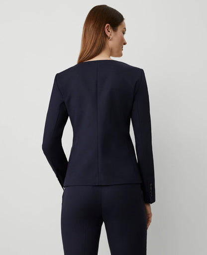 The Petite U-Neck Jacket in Stretch Cotton