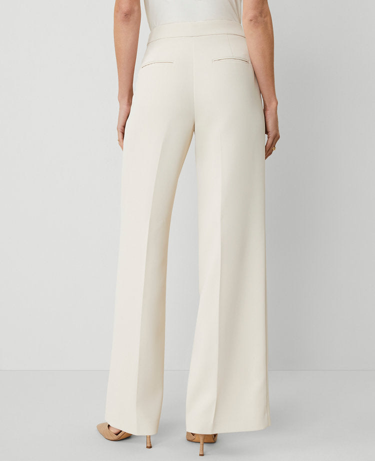 The Side-Zip Wide-Leg Pant in Fluid Crepe