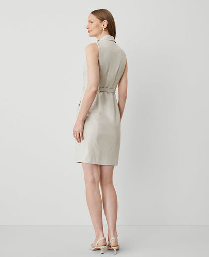 The Petite Blazer Halter Dress in Stretch Cotton