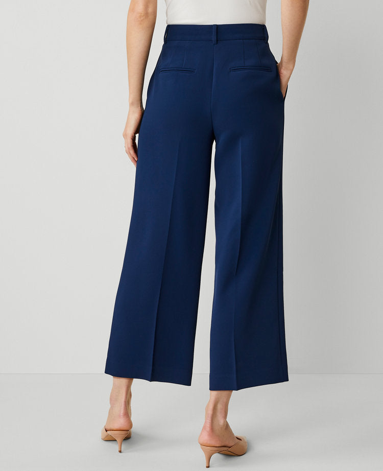 The Wide Leg Crop Pant in Fluid Crepe