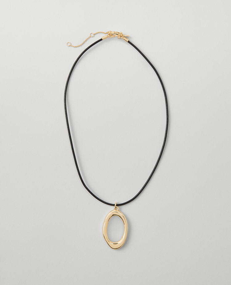 Open Nugget Cord Necklace