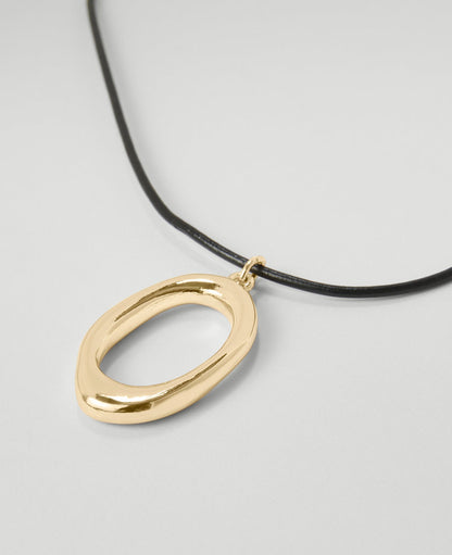 Open Nugget Cord Necklace