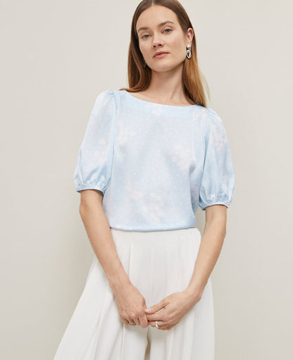 Floral Boatneck Popover