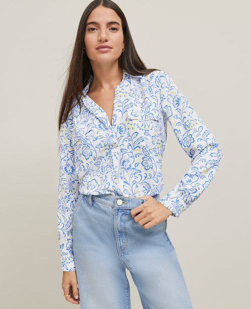 Petite Floral Camp Shirt