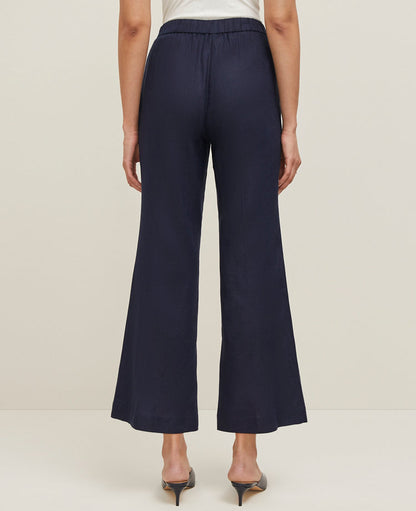 The Flare Ankle Pant in Linen Blend — Curvy Fit