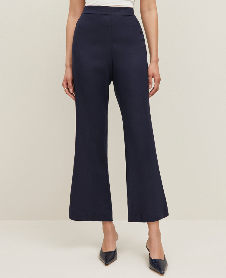 The Flare Ankle Pant in Linen Blend — Curvy Fit