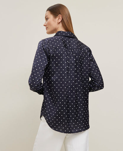Petite Dotted Camp Shirt