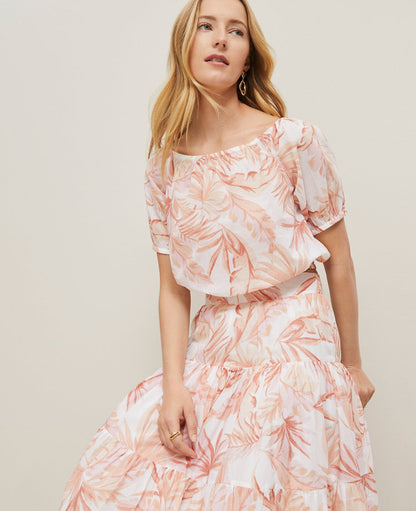 Floral Bubble Hem Top