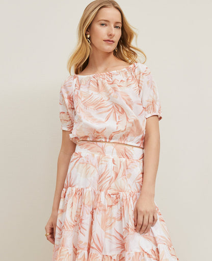Floral Bubble Hem Top