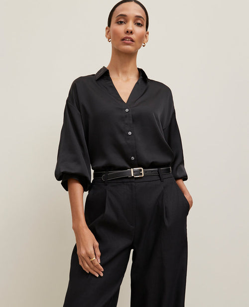 Petite Blouson Sleeve Shirt