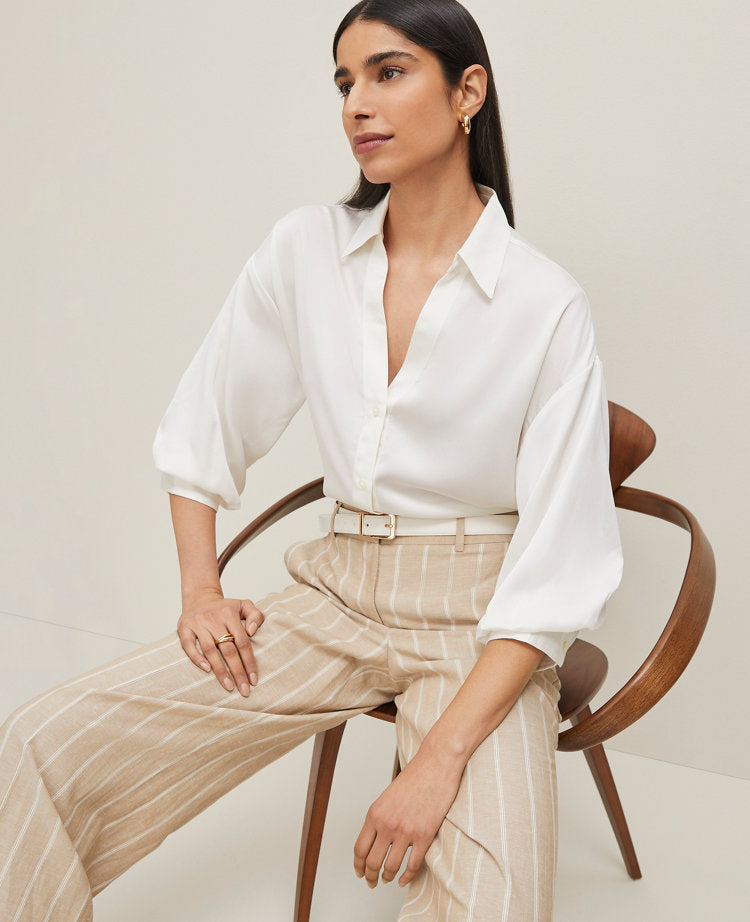 Petite Blouson Sleeve Shirt
