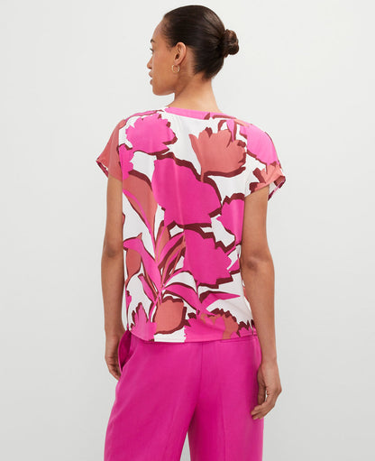 Petite Floral Mixed Media Top