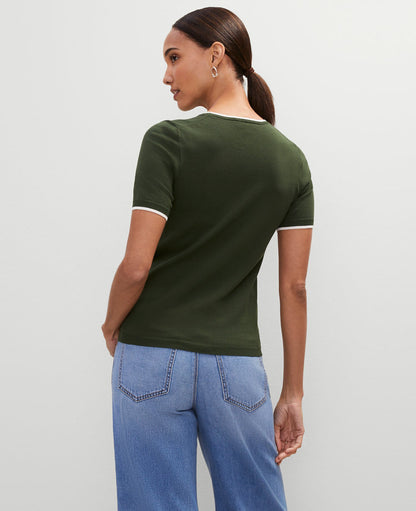 Tipped Sweater Tee