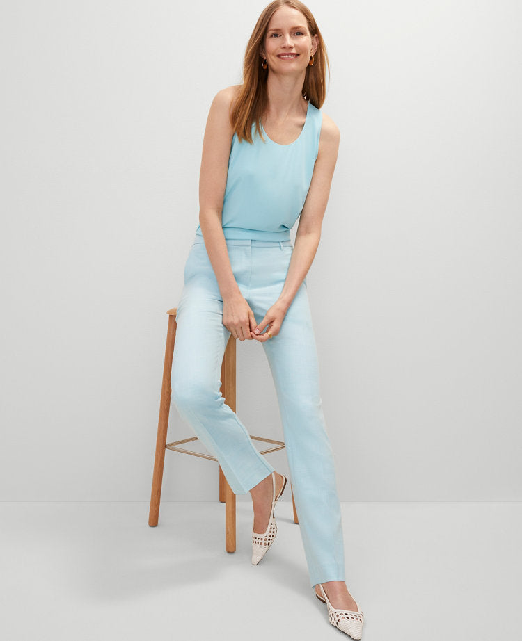 The Petite Sophia Straight Pant in Texture