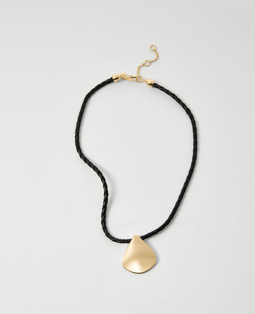 Braided Rope Metal Pendant Necklace
