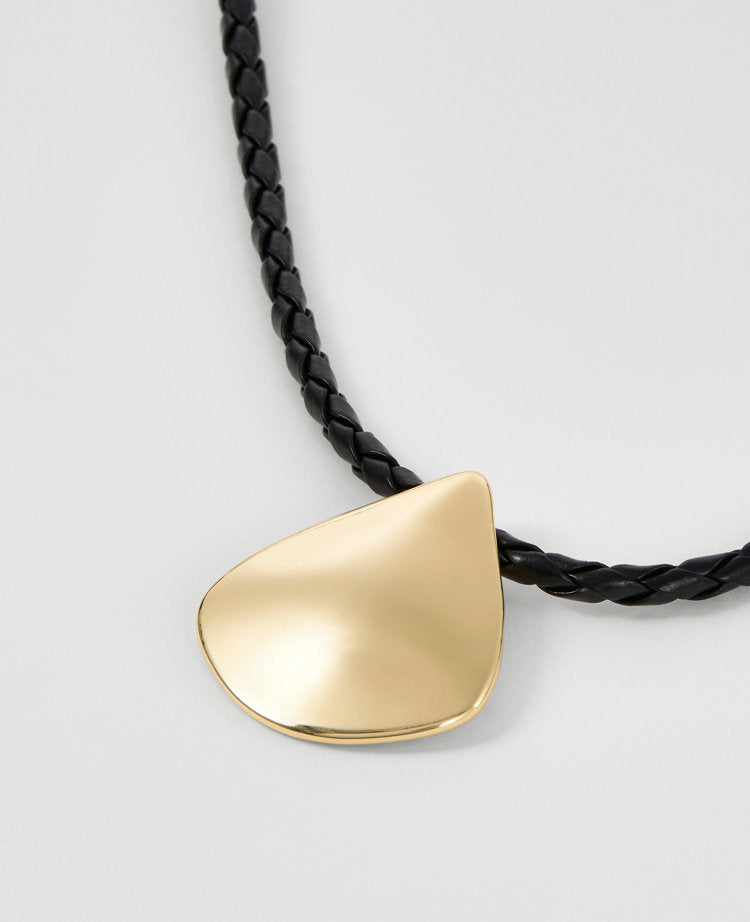 Braided Rope Metal Pendant Necklace