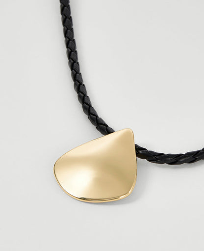 Braided Rope Metal Pendant Necklace